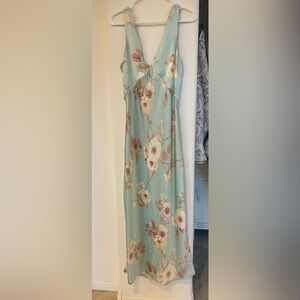 a new day Floral Maxi Dress in Green and Brown